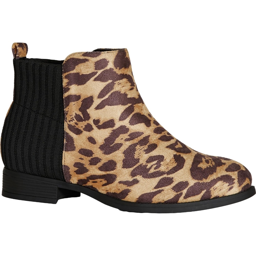 Cloudwalkers Jasmyn Ankle Boot Leopard Animal Print Wide Width 8.5W New